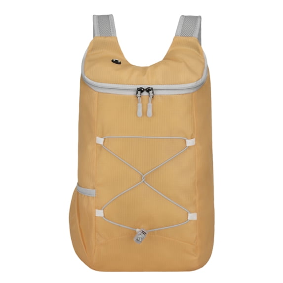 12L Mountaineering Backpack Waterproof Ultralight Storage Knapsack Foldable Lightweight Zippers Rucksack Travel Trip Bag (Khaki)