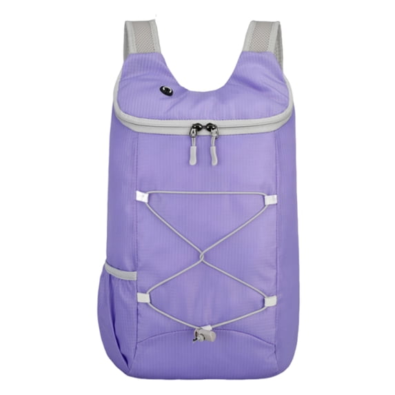 12L Mountaineering Backpack Waterproof Ultralight Storage Knapsack Foldable Lightweight Zippers Rucksack Travel Trip Bag (Purple)