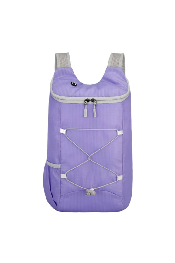 12L Mountaineering Backpack Waterproof Ultralight Storage Knapsack Foldable Lightweight Zippers Rucksack Travel Trip Bag (Purple)