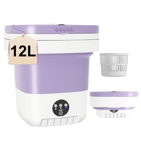 Pentantan 12L Portable Washing Machine, Mini Foldable Washer for Apartment, Camping, RV, Travel, Underwear, Socks