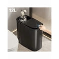 thumbnail image 1 of 12L Slim Bathroom Trash Can With Lid, Modern Touch Design Waste Bin, Waterproof Narrow Garbage Bin For Bedroom, Kitchen & Office, 1 of 8