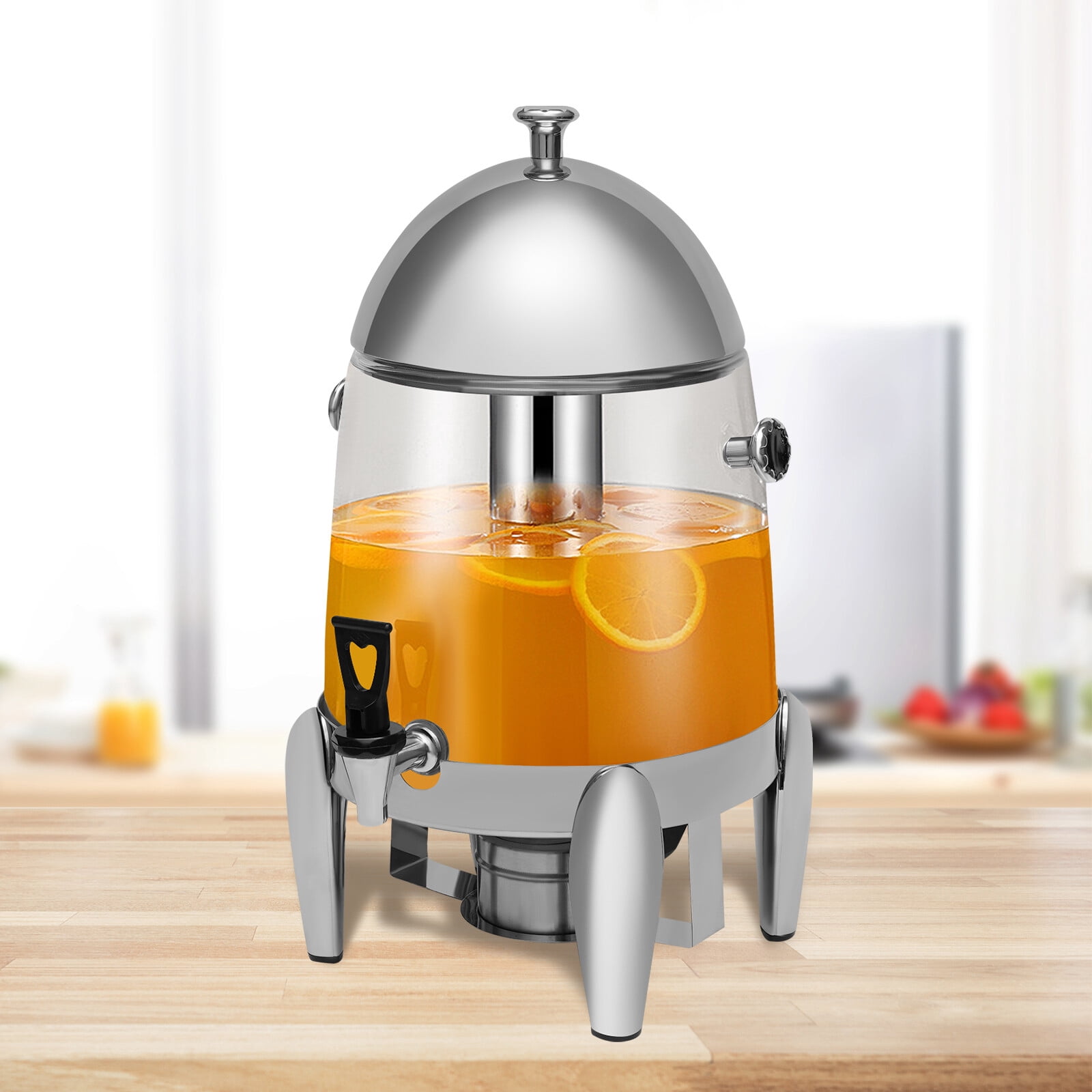 12L Stainless Steel Commercial Hot Milk Tea Dispenser Beverage Chocolate Drinking Machine 110V 400W 11*11*19.7 inch for Family Gathering, Home Use, Party