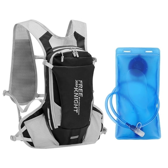 12L Unisex Outdoor Hiking Trekking Backpack With Water-Repellent Fabric And Hydration Bladder For Running Cycling Camping Travel, Comfortable Shoulder Support And Even Weight