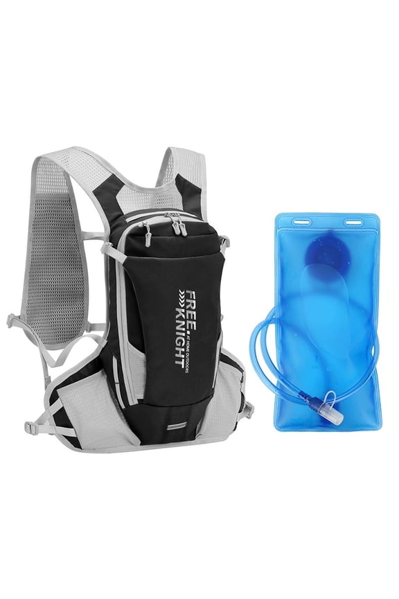 12L Unisex Outdoor Hiking Trekking Backpack With Water-Repellent Fabric And Hydration Bladder For Running Cycling Camping Travel, Comfortable Shoulder Support And Even Weight