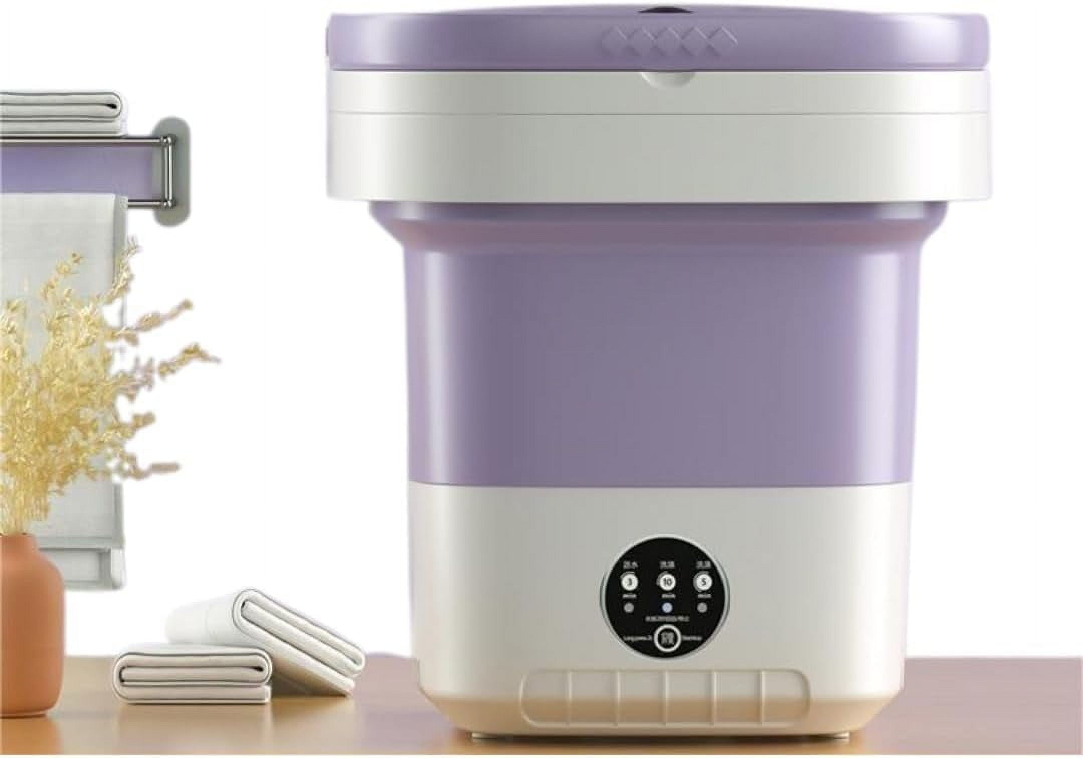 12L mini portable washing machine with foldable design and 3 cleaning modes