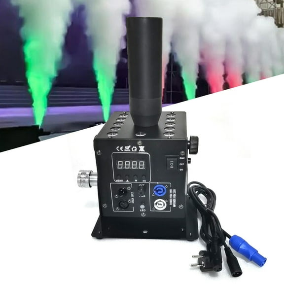 12LED CO2 Cannon Jet Machine Party DMX Control RGB Special Effects Fog Maker 6m Hose