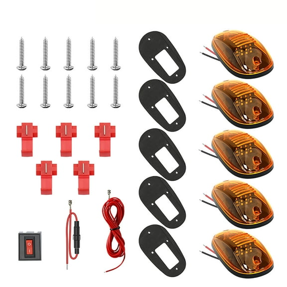 12LED Roof Cab Marker Light for Pickup Trucks SUVs Trailer | Bright Waterproof Recirculating Cabin & Driving Light with Easy Installation