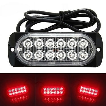 12Led Strobe Warning Light Cheap Strobe Grille Flashing Lightbar Truck Car Beacon Lamp Amber Traffic Light 12V 24V Car Light