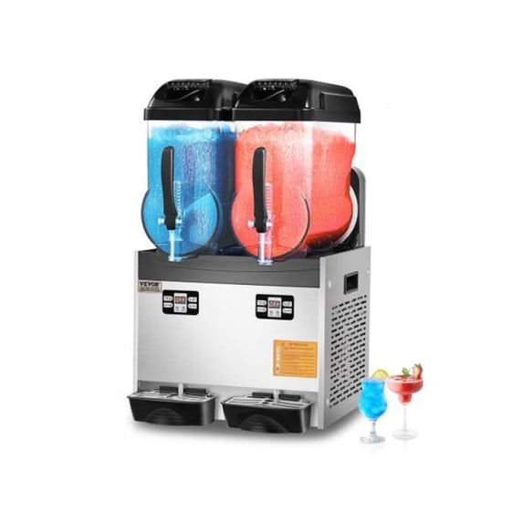 Vevor SYXRJX212LSGEDMYZV1 12 Liter x 2 Tank Commercial Slushy Machine - Margarita Smoothie Frozen Drink Maker
