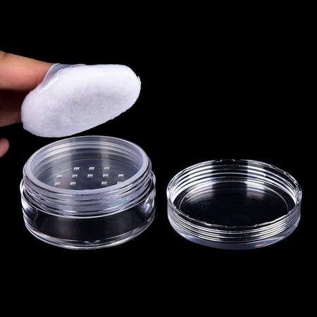 12ML Empty Cosmetic Sifter Loose Powder Jar Container Puff Box Makeup With Puff