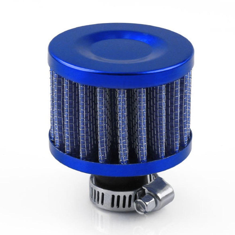 12MM Round Crank Case EngIne Breather Oil Air Filter Car Motorcycle Quad Bike Blue