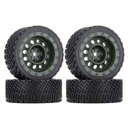 12MM Rubber Hex Tires Wheel Rim Set For Rally 1/10 RC Car HSP RGT LC RACING PTG-2 TT02 Accessories
