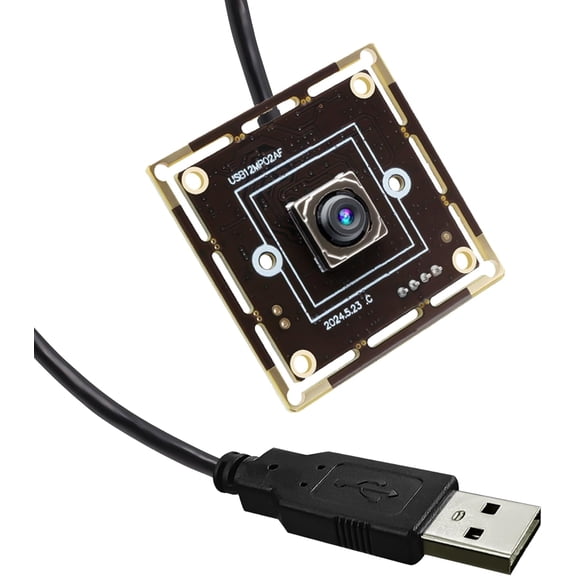 12MP Auto Focus USB Camera Module 4K 30fps Webcam Board for Computer UVC USB2.0 1080P 60fps PC Camera 300ms PDAF Fast Auto Focus Camera IMX362 Machine Vision Industrial Camera for Laptop