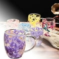 thumbnail image 1 of 12OZ Aesthetic Double Walled Glass Coffee Mug,Insulated Layer Flowers Coffee Cup with Handle,Demitasse Clear Cups with Flower for Cappuccino Coffee Tea Milk Latte Juice, 1 of 5