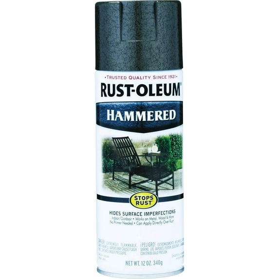 Rust-Oleum Hammered Spray Paint - Brown Finish - 12 oz
