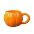 thumbnail image 1 of 12Oz Halloween Pumpkin Ceramic Mug, Spooky Fall Coffee Cup with Handle for Home Office Party Gatherings No Lid, Halloween Mug Pumpkin Mug Cute Ceramic Cup for Gifts, 1 of 5