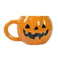 thumbnail image 1 of 12Oz Halloween Pumpkin Ceramic Mug, Spooky Fall Coffee Cup with Handle for Home Office Party Gatherings No Lid, Halloween Mug Pumpkin Mug Cute Ceramic Cup for Gifts, 1 of 5