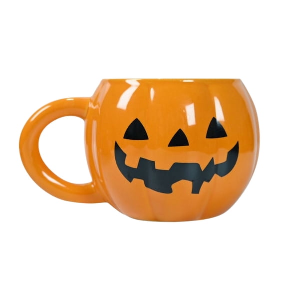 12Oz Halloween Pumpkin Ceramic Mug, Spooky Fall Coffee Cup with Handle for Home Office Party Gatherings No Lid, Halloween Mug Pumpkin Mug Cute Ceramic Cup for Gifts