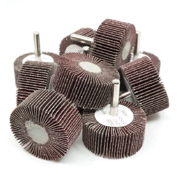 SATC 12Pcs 2"x1"x1/4" Flap Wheel Sander for Drill Mounted Sanding Grinding 40-120 Grit