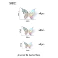 12PC 3D Hollow Wall Décor 3 Sizes Hollow Carving Window Clings for