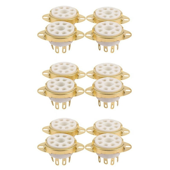 12PC 8 Pin Ceramic Socket Tube Top Vacuum Octal Value for KT88 EL34 6V6 6650 274B