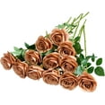 thumbnail image 1 of 12PC Black Roses Artificial Flowers Fake Roses Silk Realistic Roses Bouquet Flowers with Long Stems for Wedding Home Party Centerpieces Decorations, 1 of 5