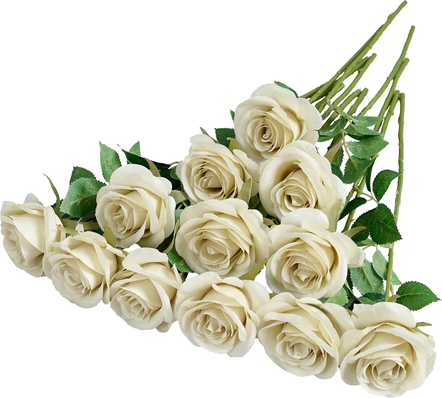 12PC Black Roses Artificial Flowers Fake Roses Silk Realistic Roses ...