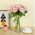 thumbnail image 1 of 12PC Black Roses Artificial Flowers Fake Roses Silk Realistic Roses Bouquet Flowers with Long Stems for Wedding Home Party Centerpieces Decorations, 1 of 5