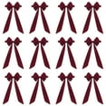 thumbnail image 1 of 12PC Burgundy Chair Sashes Christmas Red Chair Bows for Chairs 29.5"x19.7" Elastic Burgundy Velvet Sashes Chairs Bows for Christmas Banquet Home Wedding Events Holiday Event Decor Banquets Party, 1 of 8