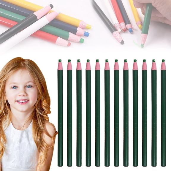12PC China Markers Grease Pencils Office Pen Gel Pen For Note Taking Green