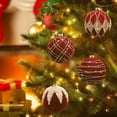 thumbnail image 1 of 12PC Christmas Decorations, Elegant Indoor Hanging Spheres Decorative, Festive Holiday Hanging Ornament, For Home Party and Seasonal Celebration,Red, 1 of 5