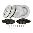 thumbnail image 1 of 12PC F-R Drilled Brake Rotors-Ceramic Brake Pad For 2014-2019 Toyota Highlander, 1 of 10