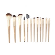 Walmart 12 Piece Face & Eye Makeup & Cosmetic Brush Set, Gold