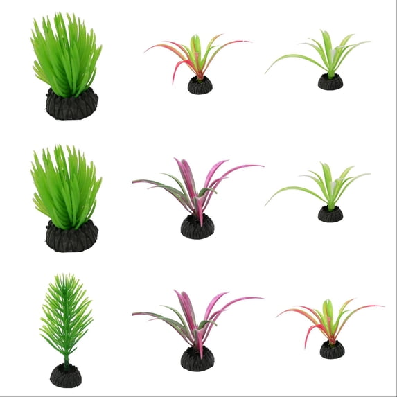 12PC Fish Tank Accessories Aquarium Decorations Small Tank Decor Artificial Plants, Aquarium Decoration Accessories, Artificial Fish Tank Decor for Aquarium