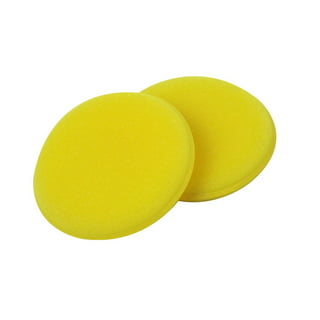Nogis 12 Pack 4 inch Foam Applicator Pads, Super Soft Car Cleaning Yellow Round Car Foam Sponge Foam Applicator Pad Washing Foam Sponge Cleaning Tool