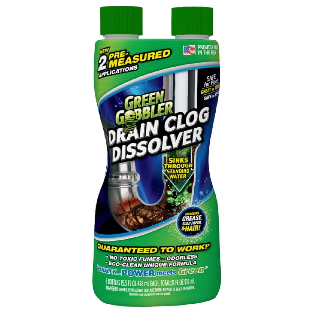 12PC Green Gobbler Green Gobbler G8615 Liquid Drain Clog Remover, 15.5 Oz 
