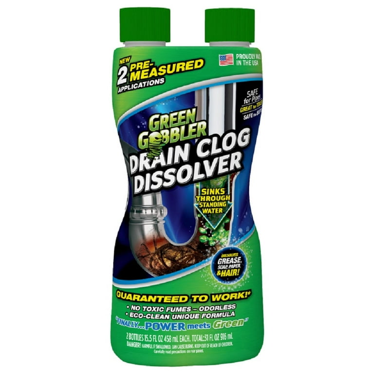12PC Green Gobbler Green Gobbler G8615 Liquid Drain Clog Remover
