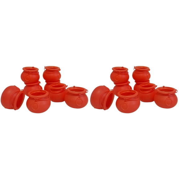 12PC Halloween Cauldron Small Witch Plastic Bowl for Decor, Mini Cauldrons Novelty Candy Holder Pot for Halloween Party Treats and Table Decor,2.7x2.7x2.1 Inch