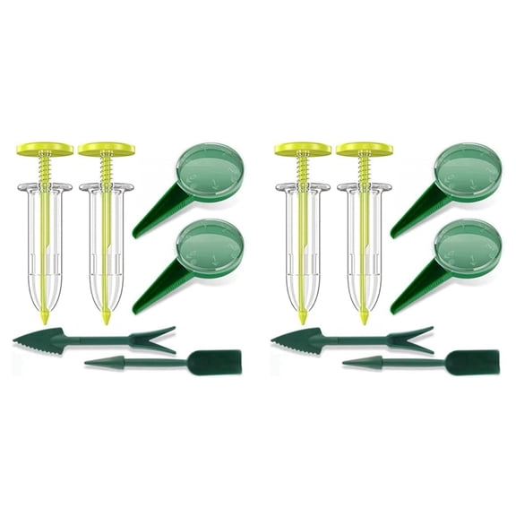12PC Mini Seed Spreader Set,Mini Seed Planter Tool,Seed Dispenser Manual Seedlings Dibber and Widger,Seed Sower Spreader