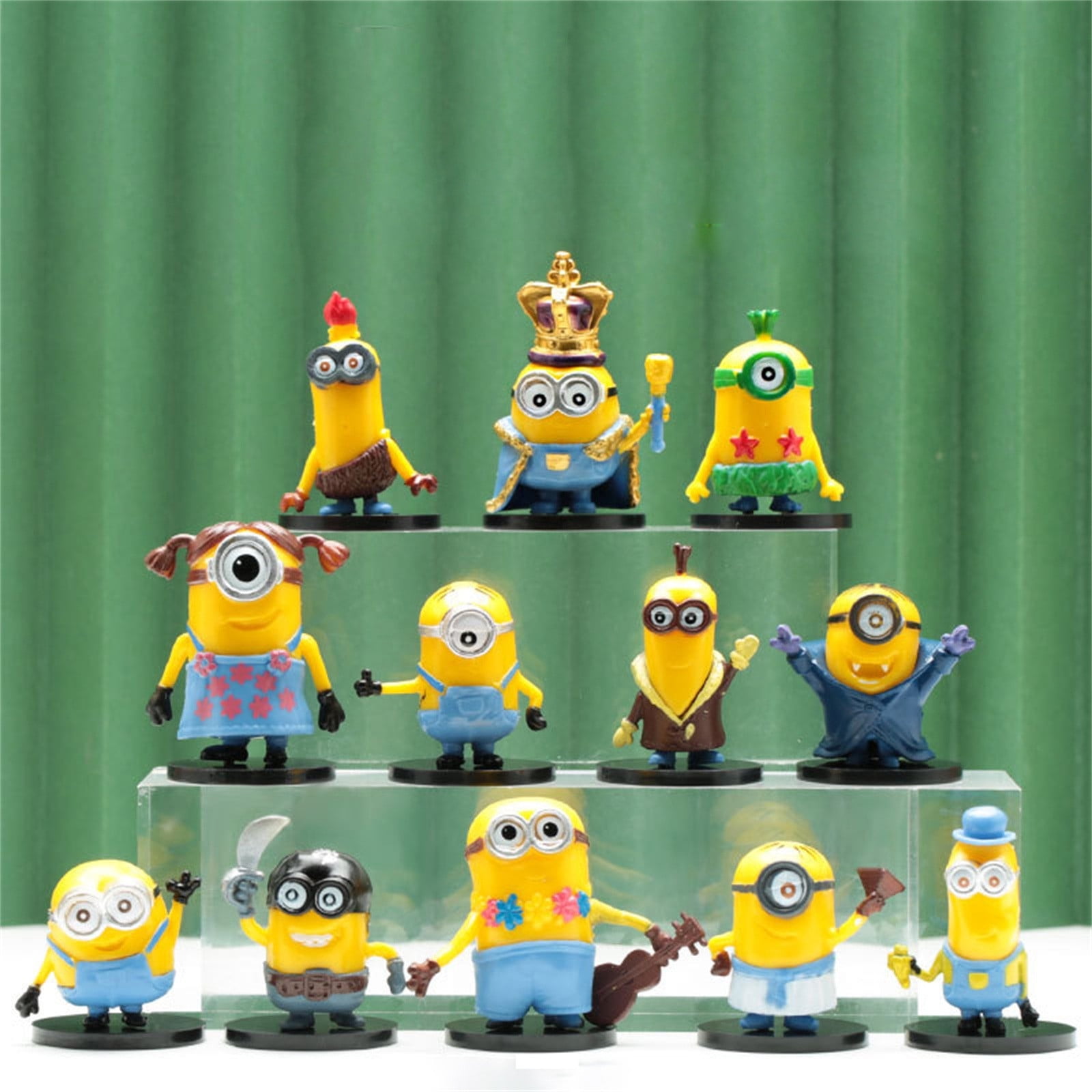 12PC Minions Resin Mini Action Figures Toys Set, Adorable Minions