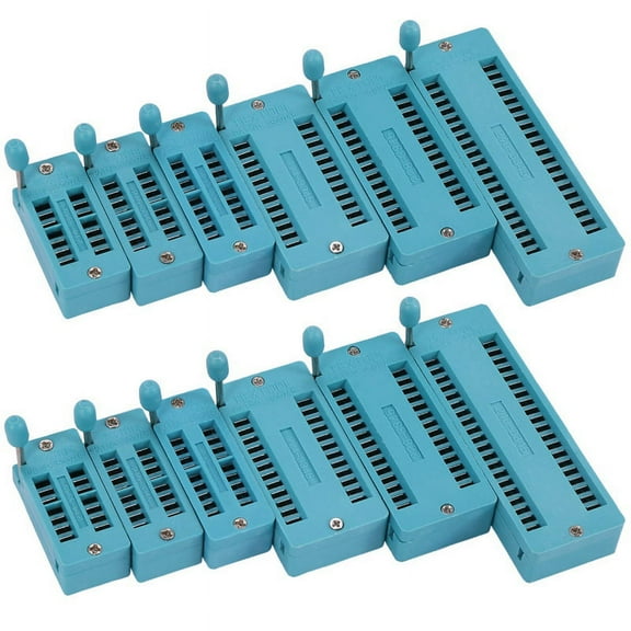 12PC Universal 14/16/18/24/28/40 Pin IC Test Universal ZIF Socket Hot