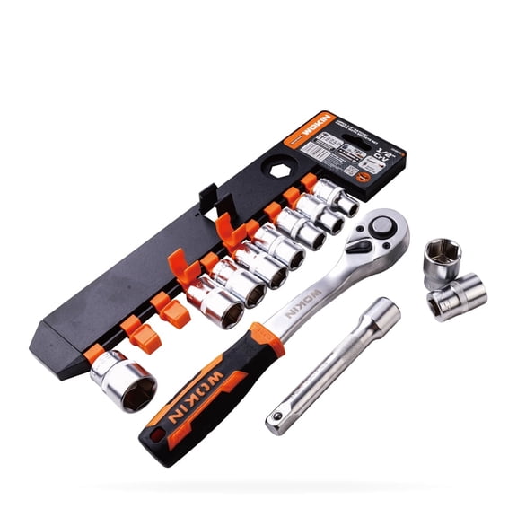 12PCS 1/2" DRIVE RATCHET HANDLE WITH SOCKETS SET