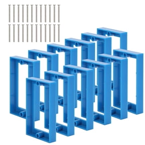 12PCS 1/2 Inch Single Gang Outlet Box Extender,Electric Outlet Extender Box with 24 Screws,Electrical Outlet Extender for Electrical Outlet Box & Electrical Outlet Switches, Blue