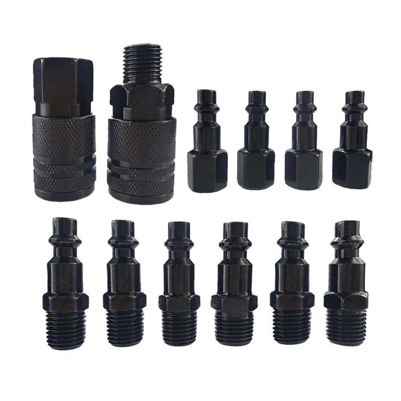7 Piece 1/4 Inch Npt Air Coupler & Plug Kit With Quick Connect,pneumatic Hose Fittings For Air