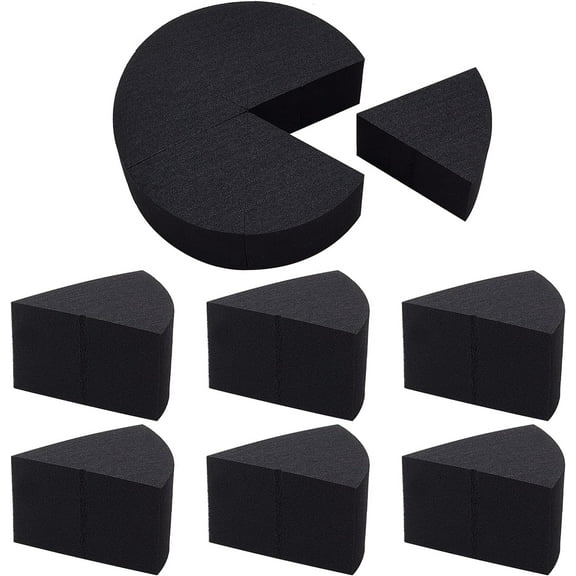 12PCS 2 Bags Triangle Powder Puff Face Paint Sponges Premium Black Half Moon Makeup Sponge Mini Applicator Wedges Cosmetic Wedges Bulk for Foundation Liquid Cream Black