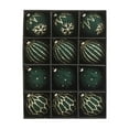thumbnail image 1 of 12PCS 3.15" Neutral Velvet Christmas Ornaments, texture designs Flocked Glitter Baubles Set, Elegant Xmas Tree Decorations for Holiday Wedding Party Displays, 1 of 5