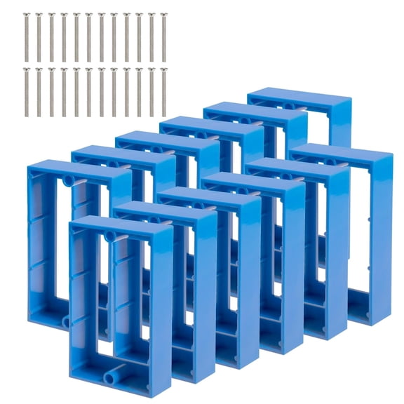 12PCS 3/4 Inch Single Gang Outlet Box Extender,Electric Outlet Extender Box with 24 Screws,Gang Box Extender for Electrical Outlet Box & Electrical Outlet Switches, Blue