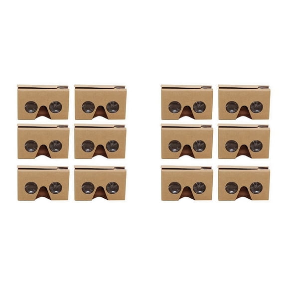 12PCS 3D Glasses for Cardboard V2 VR 4.5- 6Inch Smartphone+Headband