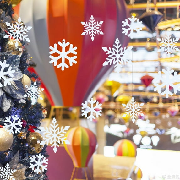 12PCS 3D Large White Snowflake for Christmas Winter Wonderland Holiday New Year Party Home Decorations