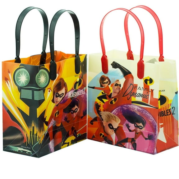 12PCS- 6" Disney Incredibles Party Favor Goodie Gift Birthday Loot Bags Small